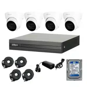 Kit 4 Cámaras de Seguridad Domo Dahua  2mpx 1080p disco duro 1tb