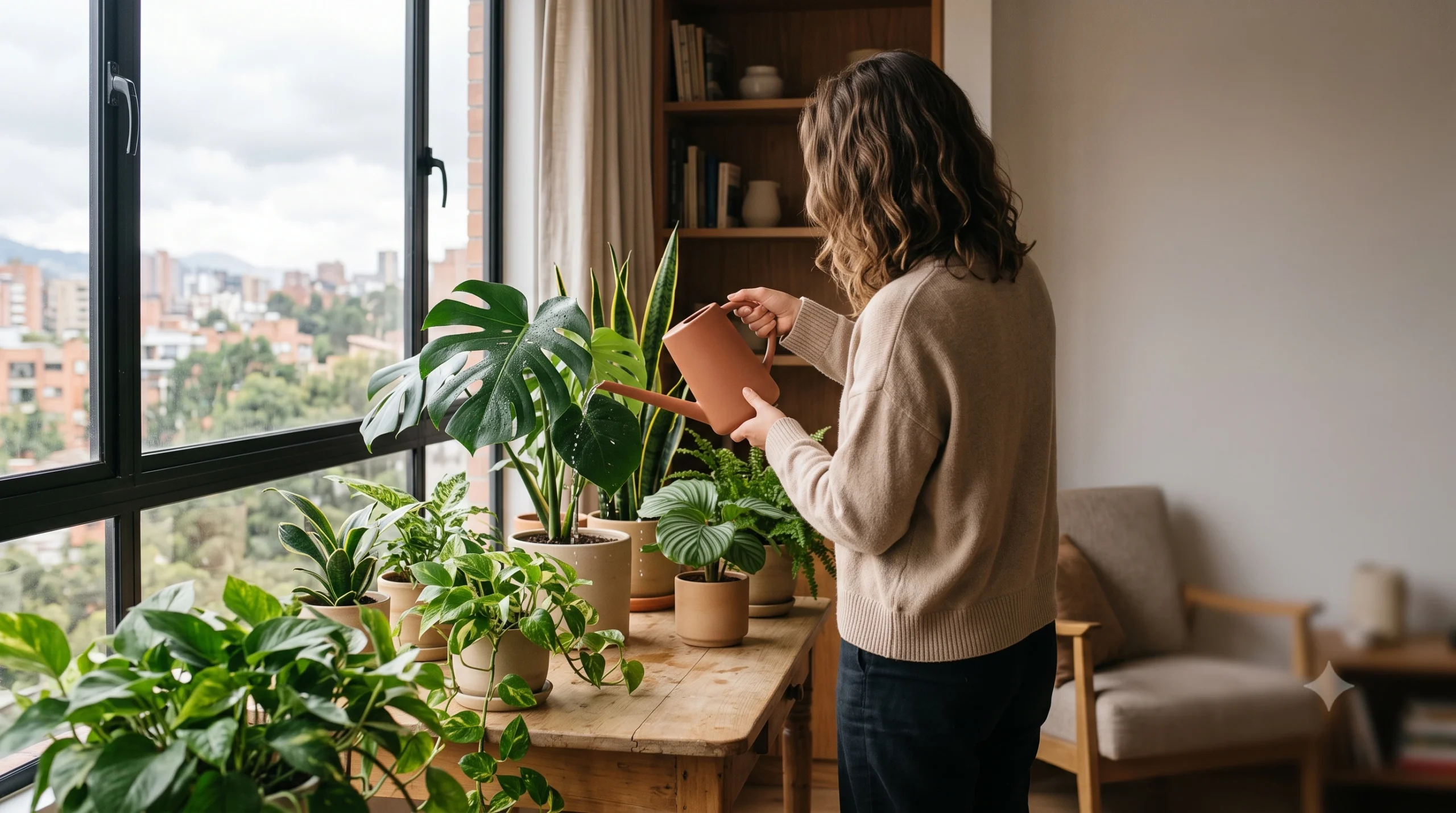 Lee más sobre el artículo Cada Cuánto Regar las Plantas de Interior en Bogotá (Guía por Especie)