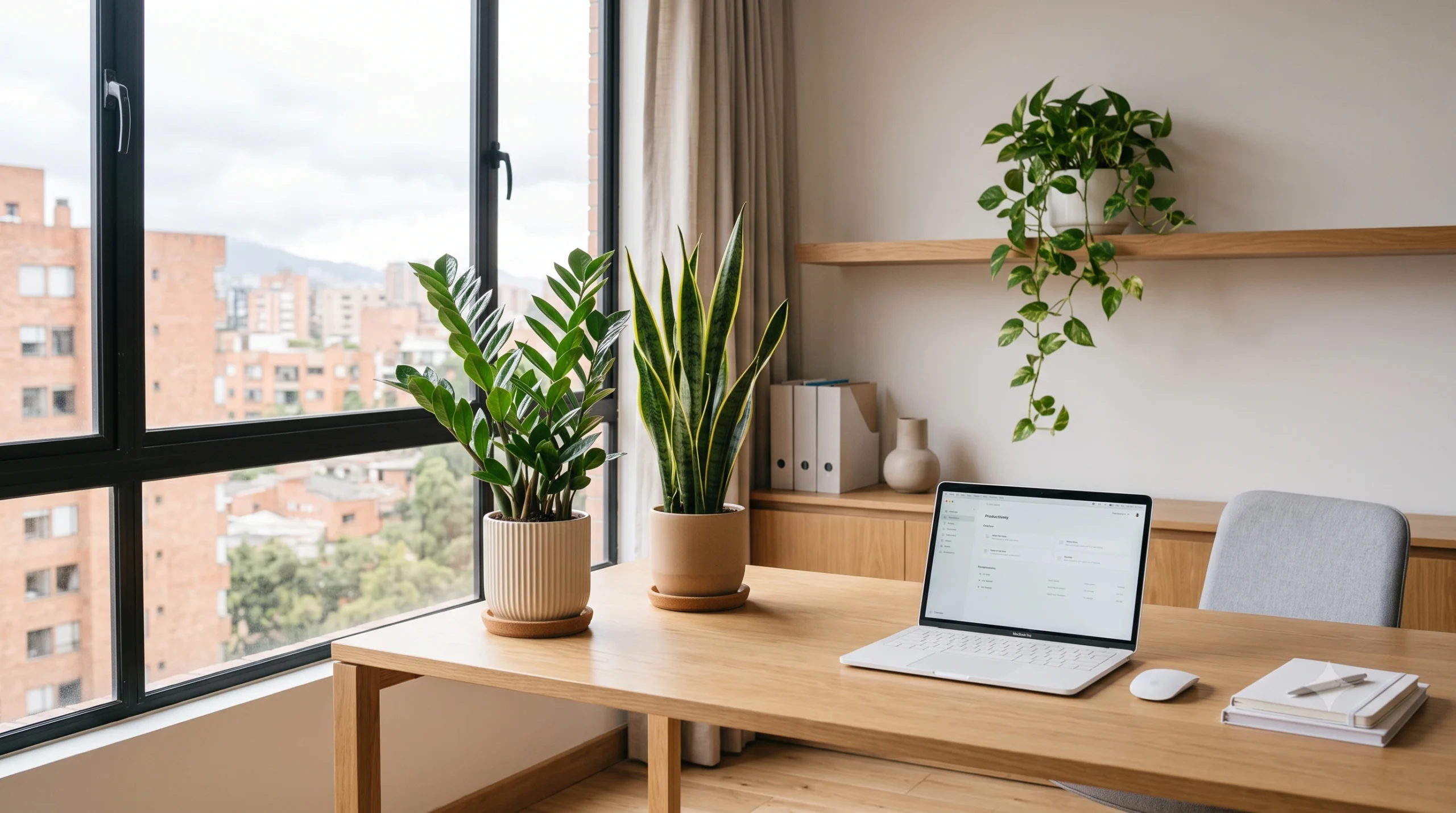 Lee más sobre el artículo Las Mejores Plantas de Interior para Oficina en Bogotá (Poca Luz y Bajo Mantenimiento)